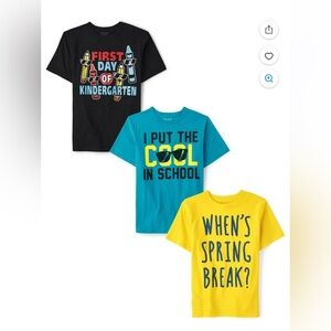The Children's Place Baby School Days Short Sleeve Graphic T-Shirts,multipacks